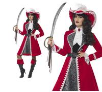Costume De Pirate Authentique Pour Femme Capitaine Deluxe Robe De Boucanier S-L