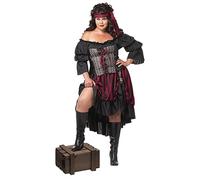 Costume de pirate de grande taille, noir, 3X-Large