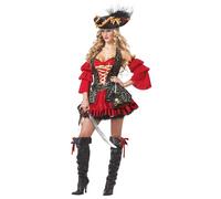 California Costumes – Déguisement pirate pour femme – Premium – Rouge – Taille Medium