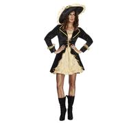 Costume De Pirate Noir/Or Adulte Moyen
