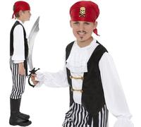 Costume De Pirate Pour Enfant Noir/Blanc Par Smiffys