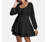 Costume de pirate pour femme - Combinaison pour femme - Lanterne bohème - Manches longues - Nœud papillon - Mini robes - Costume de pirate - Costume de carnaval - Costume de carnaval - Costume de