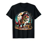 Costume de pirate T-Rex chassant les bonbons au trésor pour Halloween T-Shirt