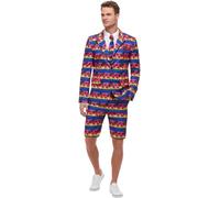 Costume De Plage Hawaïen Avec Flamant Rose Au Coucher De Soleil