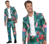 Costume De Plage Tropical Hawaïen Pour Homme Avec Flamant Rose Fête M-L
