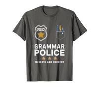 Costume de Police de Grammaire pour Professeur d'anglais T-Shirt
