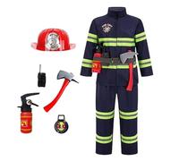 Costume de pompier pour enfant - Imaginez déguiser un costume de pompier et jouer un costume de pompier - Vêtements de déguisement avec feu