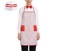 Costume de pop-corn, robe de robe de robe de chambre et serveuse à thème pop-corn - costume de serveur, pour jeux de rôle, fêtes d'anniversaire, fête, Noël et fête d'Halloween