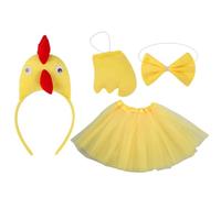 Costume de poulet - 12 pouces | Robe amusante avec nœud papillon - pour cosplay Anniversaire Halloween Thanksgiving Noël Vacances Fête Robes Adultes