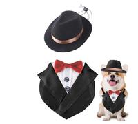 Costume de pour Chien, Formel pour Chien | Chemise avec nœud Papillon de Mariage Dog Prince avec Chapeau - Costume d'anniversaire de Chien Confortable et réglable pour Bouledogue Golden Retriever