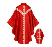 Costume de prêtre avec casula catholique de prêtre avec ruban, cape père messe pour cosplay cérémonie et scène, pour prière hommes Cosplayer mariage carnaval Stage Party Photoshoot vacances