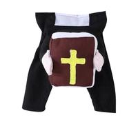Costume de prêtre d ' Halloween pour Animaux de Compagnie, Amusant en Tissu Polyester pour Petits Chiens et Chats, vêtements de fête, Costume biblique pour Halloween