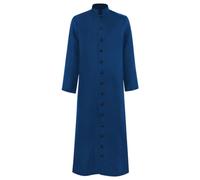 Costume de prêtre médiéval de la Renaissance - Costume de clergé, pasteur en soutane - Chaire de moine et magicien - Uniforme d'Halloween (30# bleu, L)