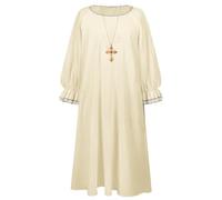 Costume de prêtre pour homme et femme - Cape de prêtre d'Halloween - Tenue gothique pour adulte - Époque médiévale, rituel de baptême, église, mariage, cosplay