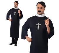Costume De Prêtre Vicaire Pour Homme Robe De Clergé Église M-XL