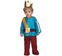 Costume de prince pour garçons Costume de carnaval pour petits enfants rouge-bleu-or