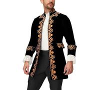 Costume de prince pour homme - Manteau de noble pour homme - Broderie gothique - Veste médiévale - Blazer de Prince royal - Vêtement steampunk - Frack - Halloween - Fête à thème - Carnaval - Cosplay