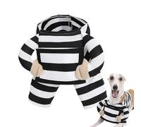 Costume de prisonnier pour chien d'Halloween avec panneau écrit à la main, costume d'Halloween pour chat, costume comique pour animal de compagnie M/L/XL, pour fête d'Halloween, fête de collègue et