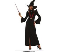 Costume de professeur de sorcellerie pour femme Costume de Halllowever noir-rouge