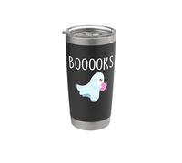 Costume de professeur d'Halloween en train de lire un livre fantôme mignon Gobelet isotherme en acier inoxydable double paroi