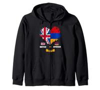 Costume de racines arméniennes britanniques pour enfants, drapeau de l'Arménie britannique Sweat à Capuche