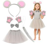 Costume de rat, bandeau en ratatouille avec oreilles et queue de souris, accessoires de costume de Mickey Mouse pour enfants, fêtes d'Halloween, déguisements d'anniversaire, événements sur le thème