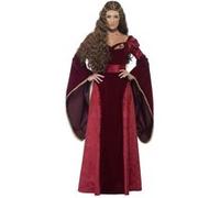 Costume De Reine Medievale Luxe Rouge - Rouge - S rouge G