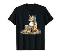 Costume de Renard Militaire avec Look américain tragique T-Shirt