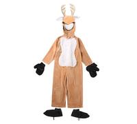 Costume de renne de Noël - Costume d'animal - Costume de cerf de Noël - Jolie combinaison - Attire l'attention - Pour garçons et filles - Pour de 3 à 13 ans