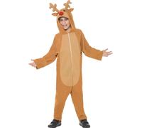 Costume De Renne Rudolph Pour Enfants Noël Xmas Tenue Fantaisie 4 - 12 Ans