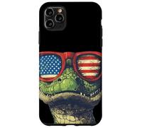 Costume de Reptile Patriotique pour Les Fans de Crocodiles et de lézards Coque pour iPhone 11 Pro Max