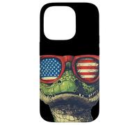 Costume de Reptile Patriotique pour Les Fans de Crocodiles et de lézards Coque pour iPhone 14 Pro