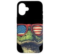 Costume de Reptile Patriotique pour Les Fans de Crocodiles et de lézards Coque pour iPhone 16