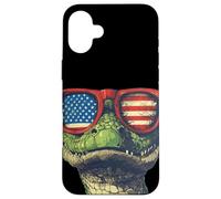 Costume de Reptile Patriotique pour Les Fans de Crocodiles et de lézards Coque pour iPhone 16 Plus