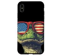 Costume de Reptile Patriotique pour Les Fans de Crocodiles et de lézards Coque pour iPhone XS Max