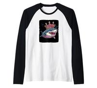 Costume de requin cool avec couronne pour garçons et filles Manche Raglan