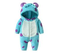 Costume de requin en peluche pour bébé garçon et fille - Avec capuche - Grenouillère - Animal mignon - Pour Noël, automne, hiver, B Monsters, 12-18 mois