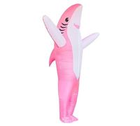 Costume de requin gonflable pour Halloween - Costume de fête drôle - Requin cosplay pour enfants et adultes - Accessoires de performance (rose, adulte)