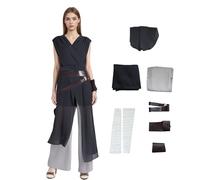 Costume de Rey pour étudiant de Luke, tenue de combat Rey avec ceinture et protège-bras pour Halloween, carnaval, fête (noir, taille L)