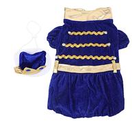 Costume de Robe de Chien en Cristal avec Chapeau |Vêtements Scintillants pour Animaux de Compagnie pour fête de Noël/Anniversaire/défilé |La Sangle élastique réglable maintient Le (M)