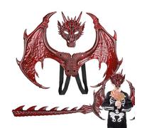 Costume de robe de dragon - queue de créature et kit d'aile avec tissu doux, ensemble de jouets faciles à porter | Creative Fingta Gaming Essentials for Boys Holiday Dress-up ou Diver