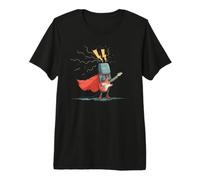 Costume de Robot Amusant avec Cape et Guitare électrique T-Shirt Haut de Gamme