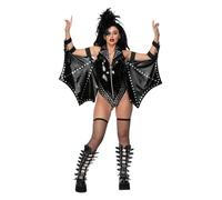 Costume De Rock Star Des Années 90 Pour Femmes Punk Kiss Glam Tenue De Fête