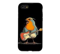 Costume de Rouge-Gorge Chantant avec Guitare électrique et Plume Coque pour iPhone SE (2020) / 7/8