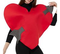 Costume de Saint-Valentin - Tenue romantique rouge, costume de cœur pour couple hommes filles garçons adolescents cosplay fête rassemblement bar performance célébration événement festival scène