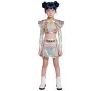 Costume de scène de chasse aux démons 6 pièces pour filles, tenues de performance K-Pop Idol Zoey, personnage d'anime, déguisement d'Halloween et de costumade pour enfants de 5 à 12 ans (B-120 cm/5 à