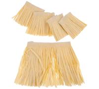 Costume de Scène Hawaïen 5 Pièces en Papier Rafi, Jupe Jaune | Style Classique Réaliste, Bandes Élastiques Confortables, pour Activités Hawaii et Célébration Halloween