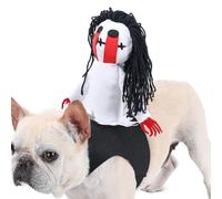 Costume de selle fantôme de chien, costume de chevalier d'Halloween pour animal de compagnie | Costumes de selle fantôme - Nouveauté Ghost Saddle Pet Ghost Riding Outfit, vêtements élégants et