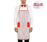 Costume de Serveur Carnaval - Tenue Cosplay Popcorn, Uniforme Fun Ice Cream Man, Party Jeu de Rôle S'habiller | Créatifs Design Moderne Festival Anniversaire Halloween Noël Célébration