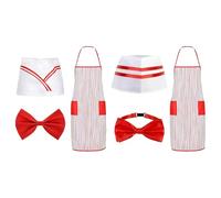 Costume De Serveur, Tissu Léger Et Confortable, 80 X 60 Cm, Uniforme De Cosplay De Serveuse Pop-corn, Tenue De Carnaval À Thème, Déguisement Festif Pour Jeux De Rôle, Célébrations D'anniversaire